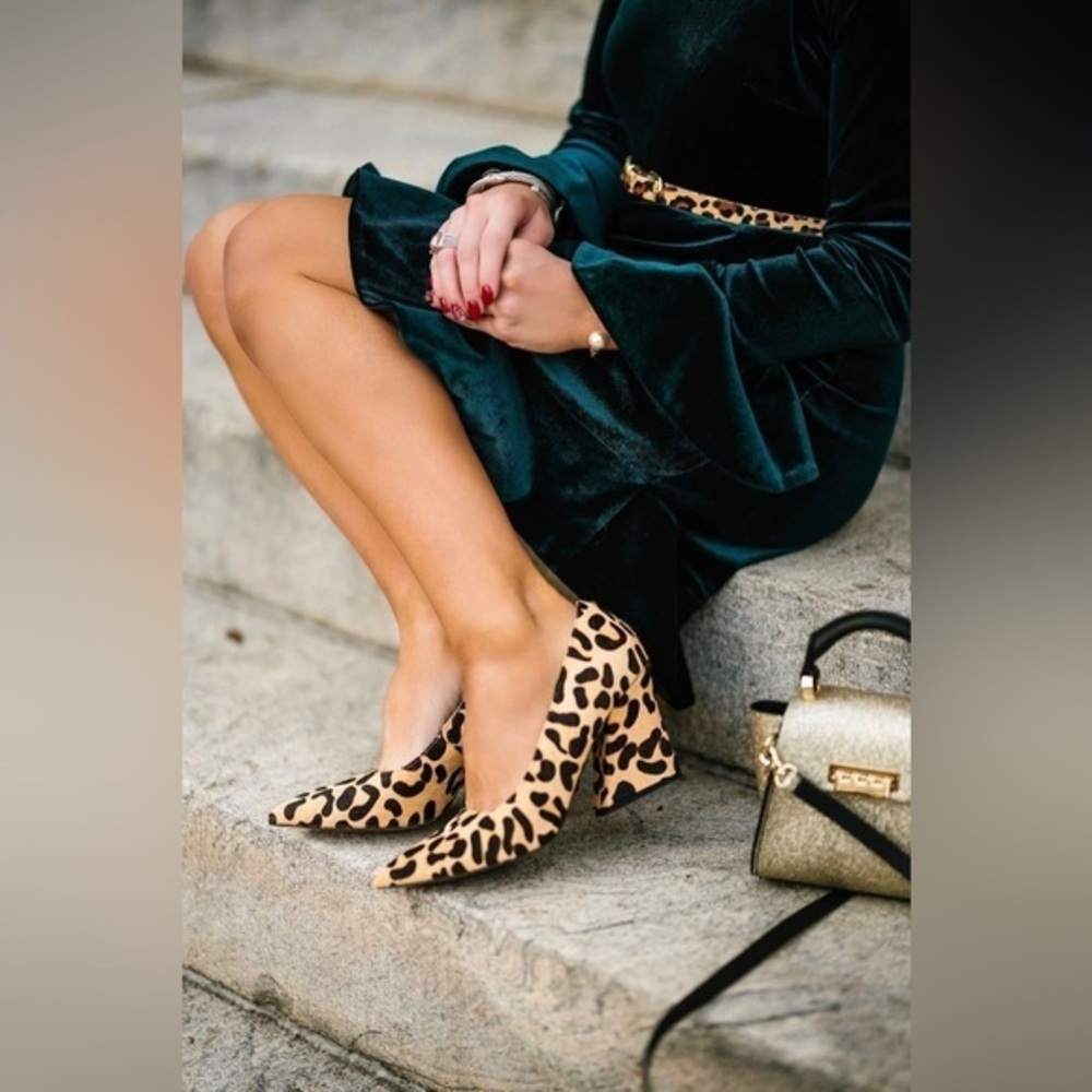🎉 HOST PICK 🎉L’autre Chose Leopard Leather Fur Heels 37 7